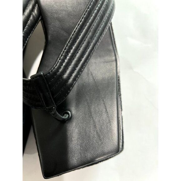 Frankie's Bikinis LA Girl Platform Wedge Sandals in Black - Picture 5 of 9